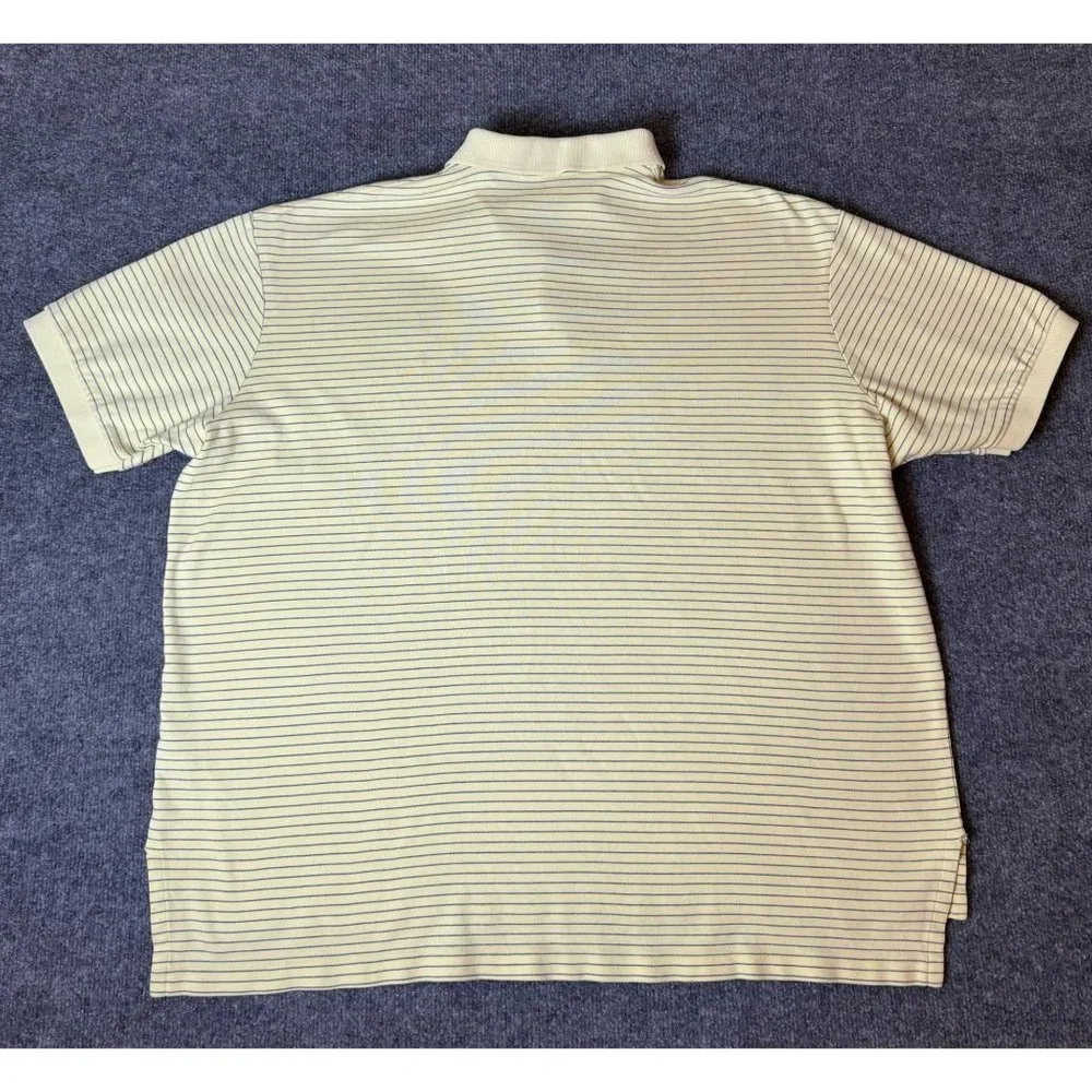 Polo Ralph Lauren Polo Shirt Mens‎ XXL Yellow/Navy Striped Short Sleeve Casual